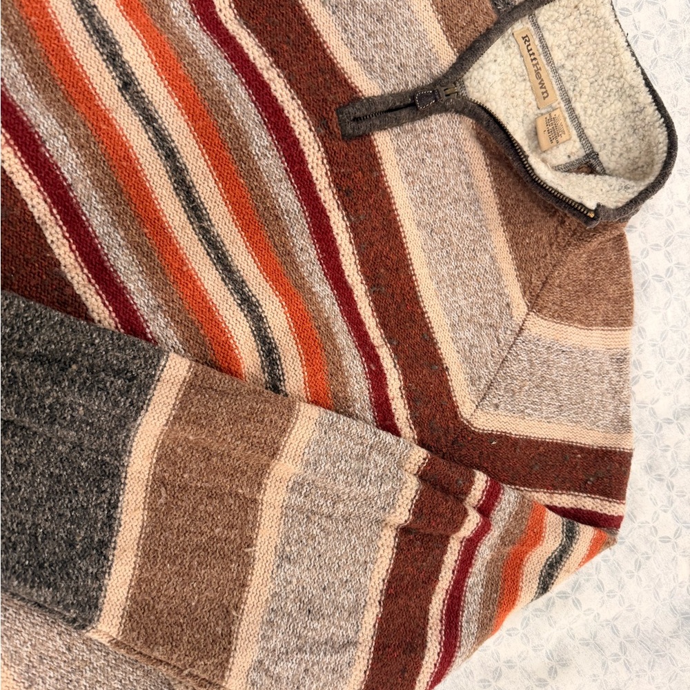 Ruff Hewn Men’s Multicolor Striped Zip-Up Sweater